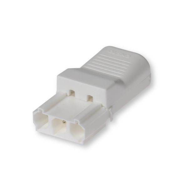 Coupler 3-p plug, narrow, wht image 3