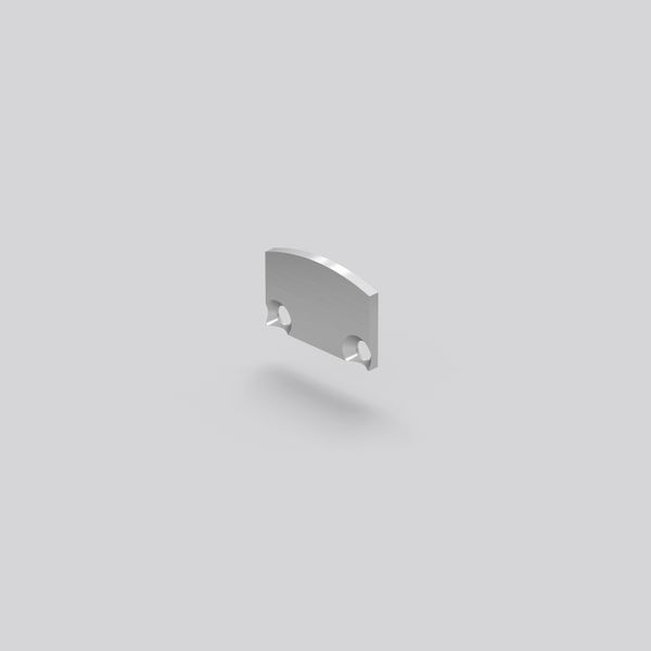 End cap L 23 B 15 H 2, Plastic colour: aluminium image 2