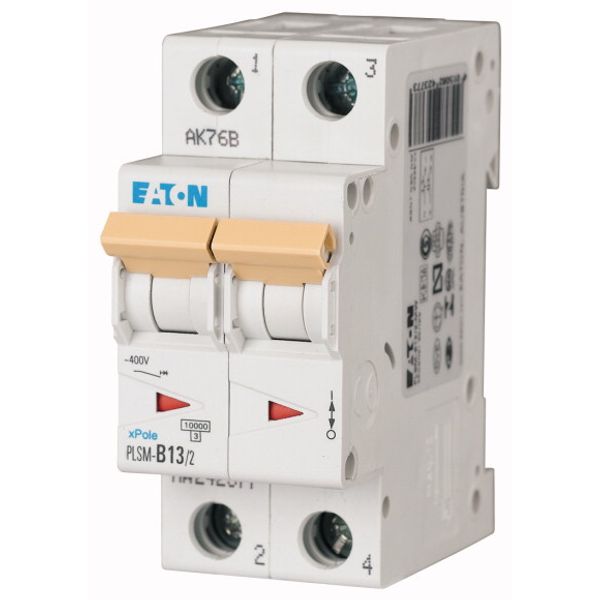 Miniature circuit breaker (MCB), 13 A, 2p, characteristic: B image 1