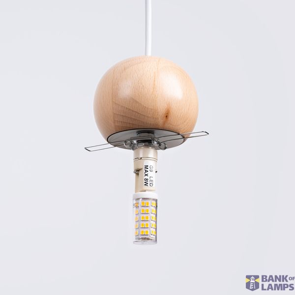 Pendant lamp PEKKA 1 white/natural wood image 12