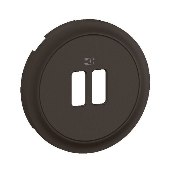 COVER PLATE USB CHARGER BLACK image 2