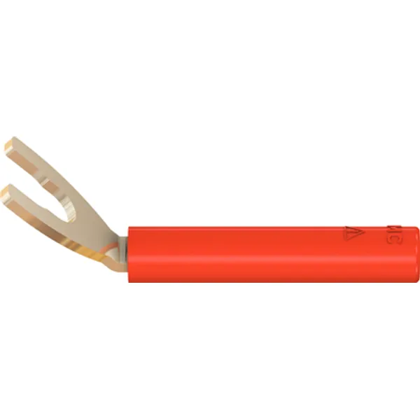 Adapter, cable lug 2-4.1 mm to 4 mm socket, red, CAT II, 23.0440-22 image 1