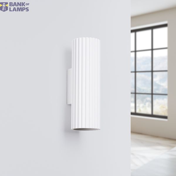 OBLONG WALL LAMP TOP BOTTOM WHITE CARBON WITH 2XGU10 THREAD image 3
