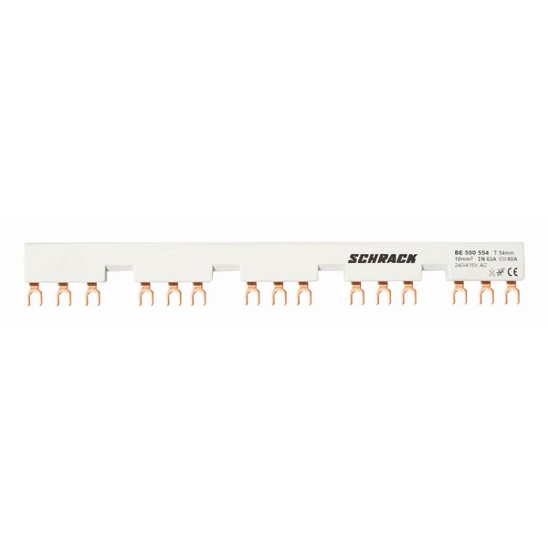 3 phase Busbar for 5xBE5 + Auxiliary contact, 54mm fork type (The price is shown without markup on metals. Request a quote for accurate information) image 1