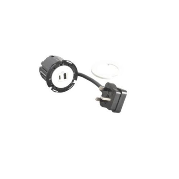 DISQ60 BLANC 1 USB A+C CORD BS image 1