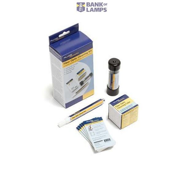 Fluke Fiber Optic Cleaning Kit - Cleaning Cube, Cleaning Card, Solvent Pen, 2.5mm Swabs image 1