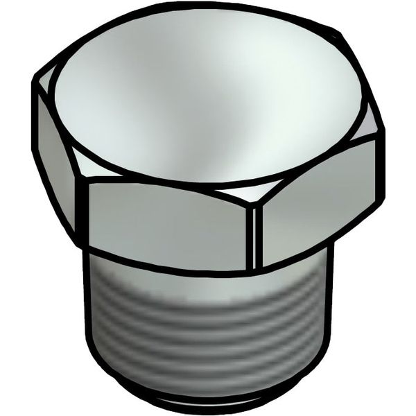 Blind for sideconnection, 3/8" NPT image 1