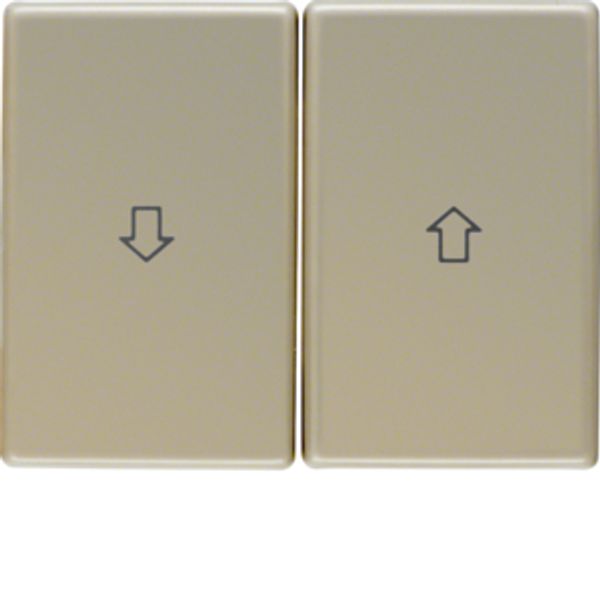Rockers with imprinted symbol arrow, Arsys, light bronze, metal image 1