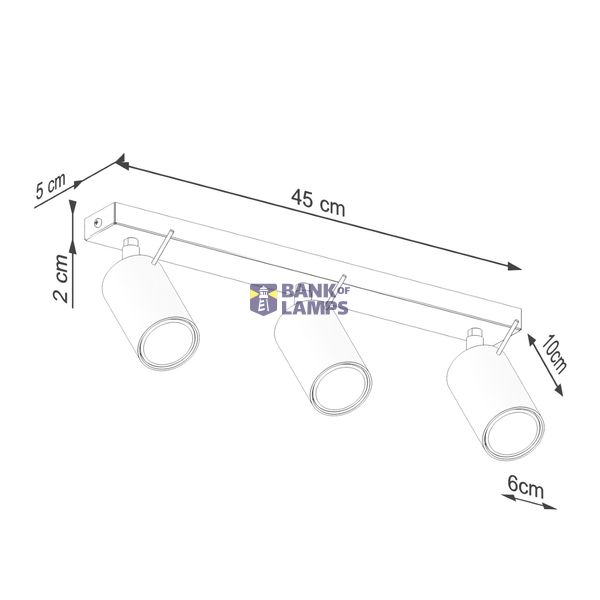 CEILING LAMP RING 3L BEIGE 3XGU10 image 9