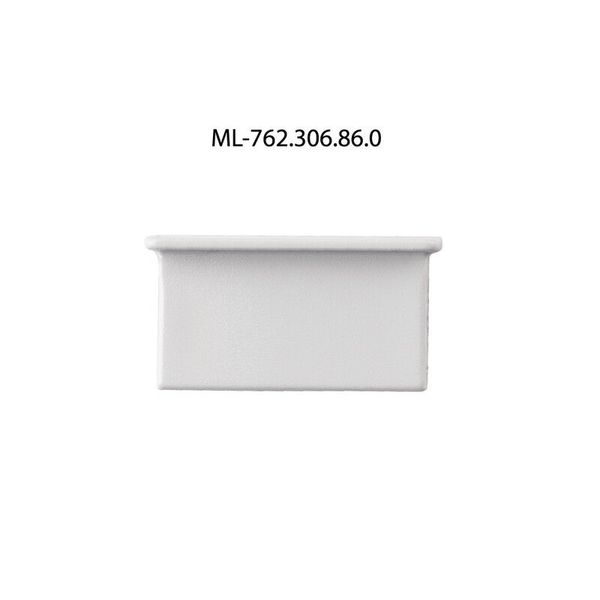 End cap for VK without hole, silver color, 1 pc image 1