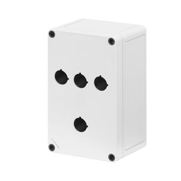 Polycarbonate push-button enclosure 110x180x90, 4 holes Ø 22 image 1