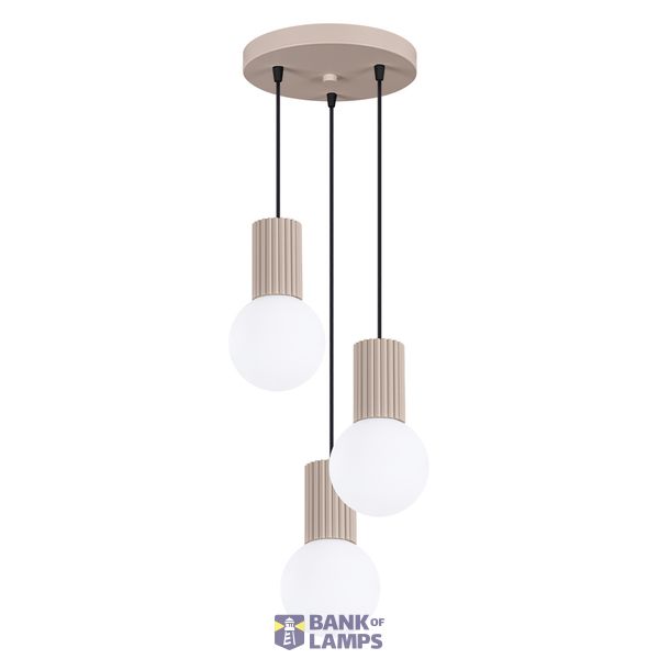 Pendant lamp HALO 3P taupe image 3