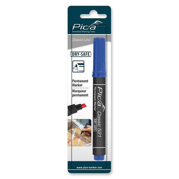 Pica 521/41 Perm. Marker 2-6mm chisel blue, blis image 1