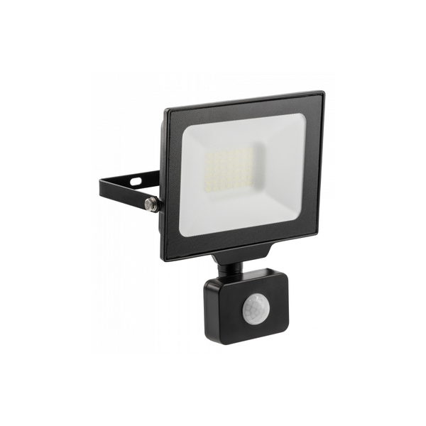 G-TECH LED Floodlight with motion sensor, 30 W, 3000 lm, 6000K, AC220-240V, IP65, 120°, black image 1