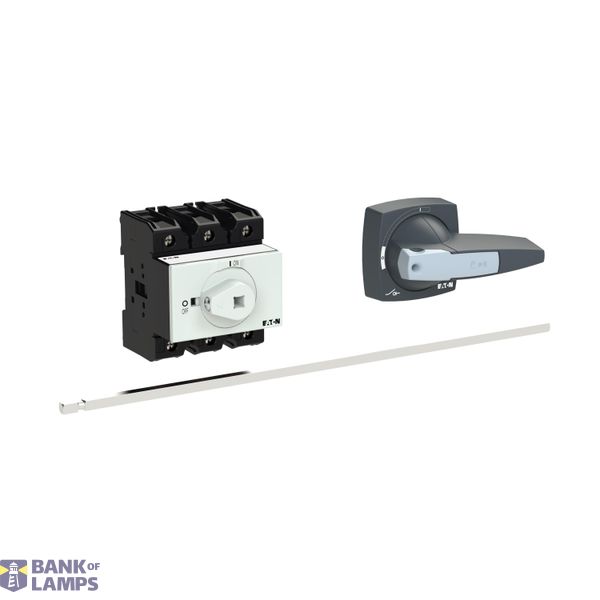 P3 Main switch, 80 A,Rear mounting, 3 pole, Form M4/K2-G, Gray, Short  image 1