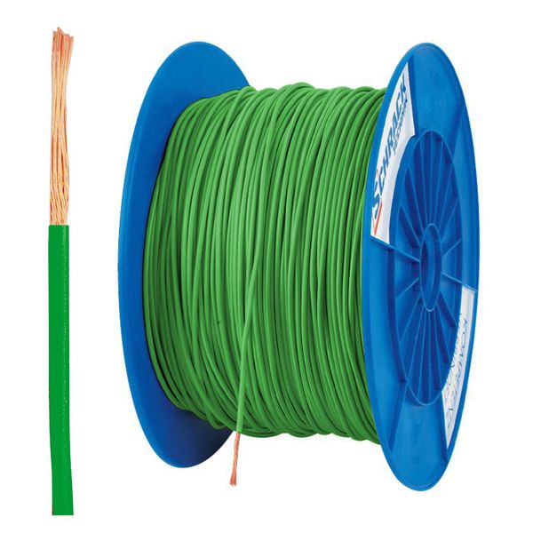PVC Insulated Single Core Wire X07V-K 1.5mmý, green (coil) (The price is shown without markup on metals. Request a quote for accurate information) image 1