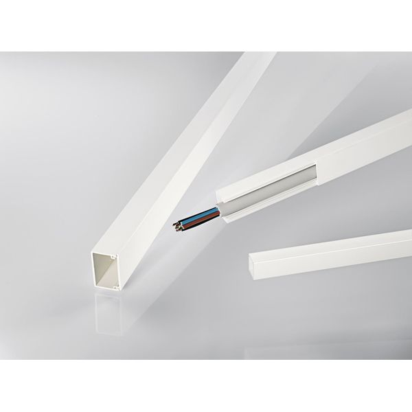 MKS 2538 rws  Channel MKS, for cable storage, 2000x38x25, pure white Polyvinyl chloride image 1