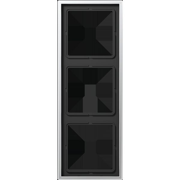 Cover frame 3-gang, 81 mm, aluminium image 3