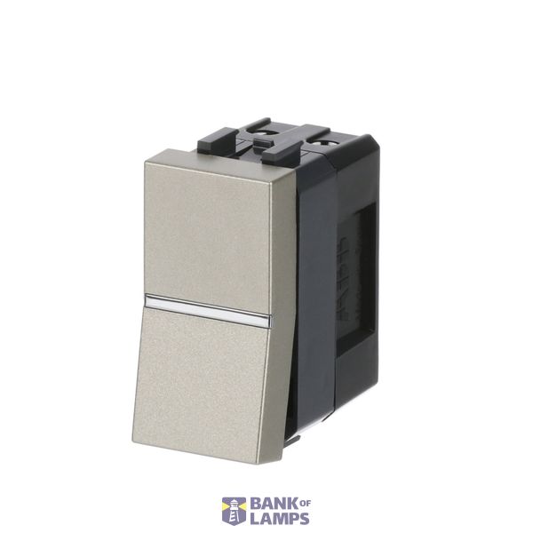 Deviatore unipolare Two-way switch with LED exchangeable Champagne - Zenit image 3