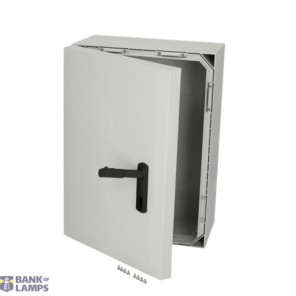 Polycarbonate enclosure, 700x500x300mm, fitted with Mounting plate image 2