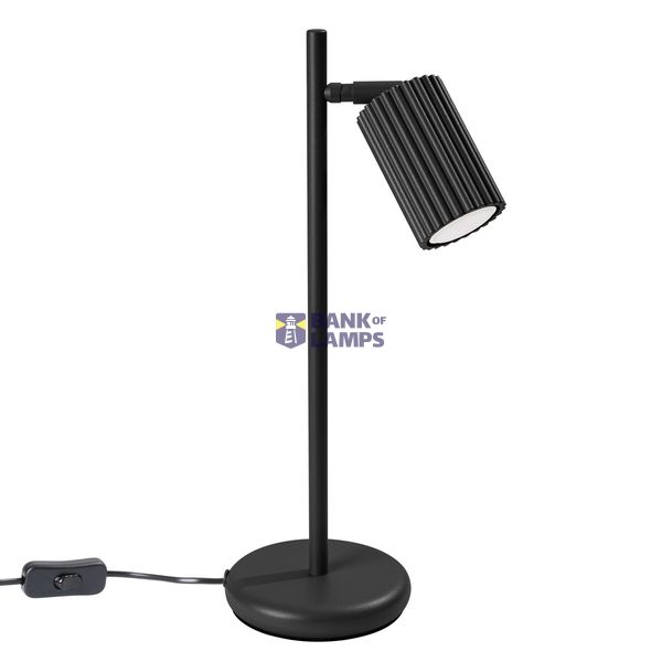 BLACK DESK LAMP WITH A RUBBER-COATED DECORATIVE LAMP SHADE FROM THE KARBON SERIES image 2