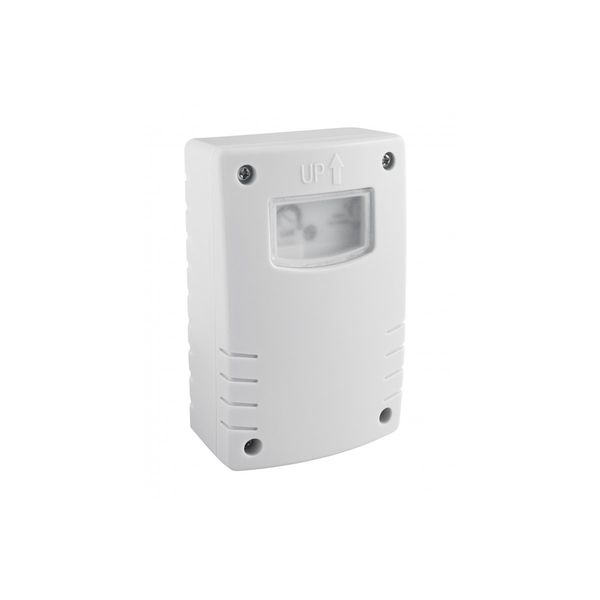 Dusk sensor CZ-2, max 1500W, AC220-240V, 50/60Hz, 6A, IP44, working with LED, surface mounted, white housing image 1
