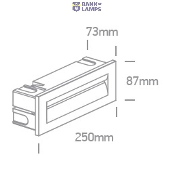 GREY WALL RECESSED LED 8,5w WW IP65 100-240v image 2