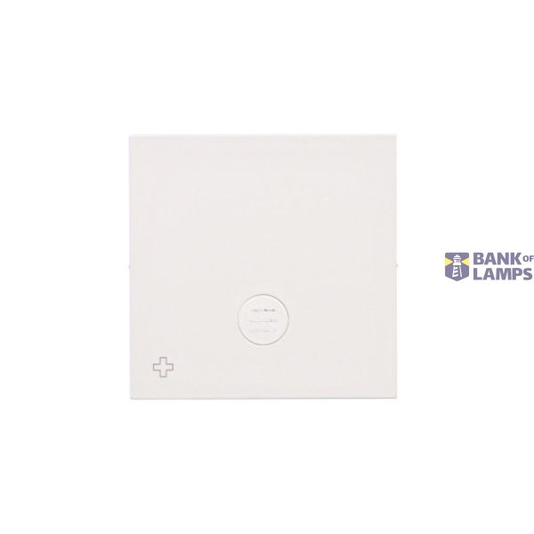 Single button for switches and push buttons, antibacterial white image 1