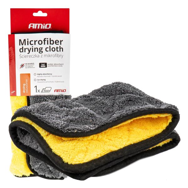 Microfiber drying towel 40x30cm 800g AMIO-03980 image 1