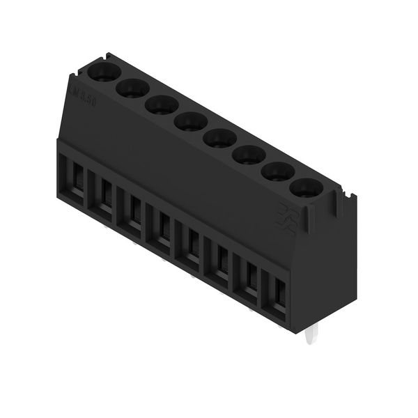 Printed circuit board terminals, 3.50 mm, Number of poles: 8, 90°, Solder pin length (l): 3.2 mm, tinned, black, Clamping yoke connection, Clamping range, max. : 2.08 mm², Box image 2