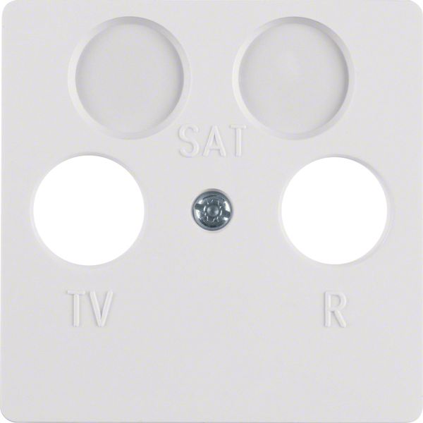 Central plate for aerial soc. 2hole, splash-proteced flush-mtd IP44, p image 1