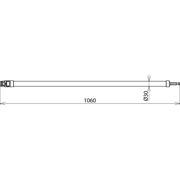 Insul. stick extension w. hexag. socket 12mm f. motor drives MS -36kV  image 2