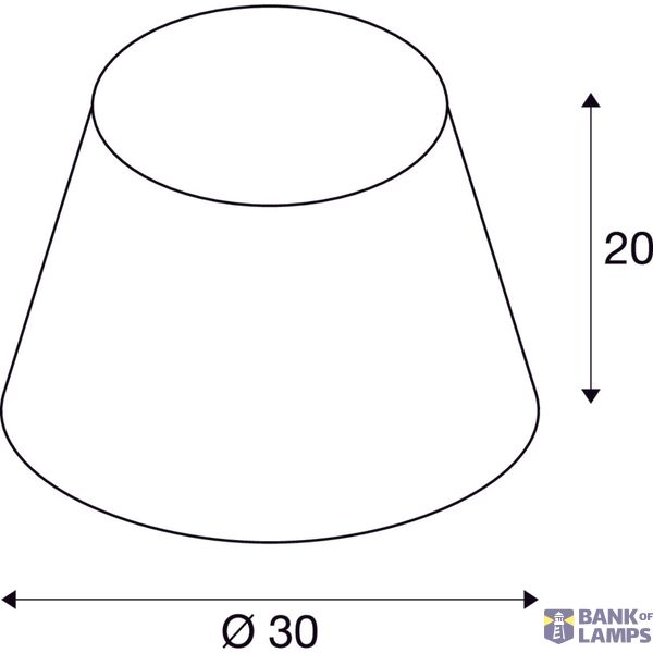 FENDA, lamp shade, conical, wine-red, /H 30/20 cm image 3