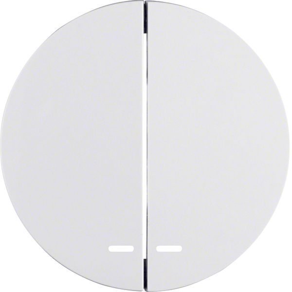 Rocker 2gang, clearlens, R.1/R.3, p. white glossy image 1