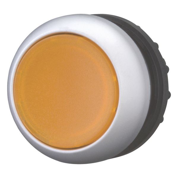 M22-DL-A Illuminated pushbutton actuator, RMQ-Titan, Flush, momentary, orange, Blank, Bezel: titanium image 5