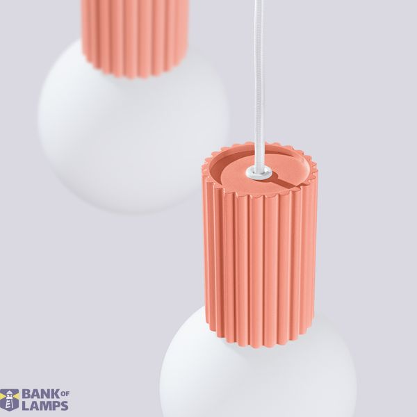 Pendant lamp HALO 3P peach image 4