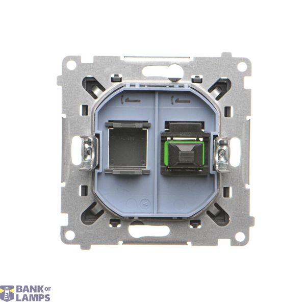 Dimmer for dimmable LED's, rotary-push, 1 pole, satin, metallized image 2