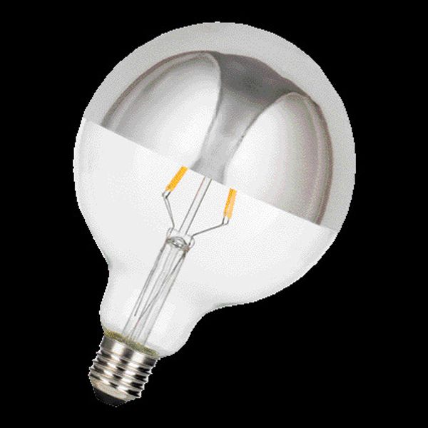 LED Filament G125 E27 240V 4W 2700K TM Silver DIM image 2