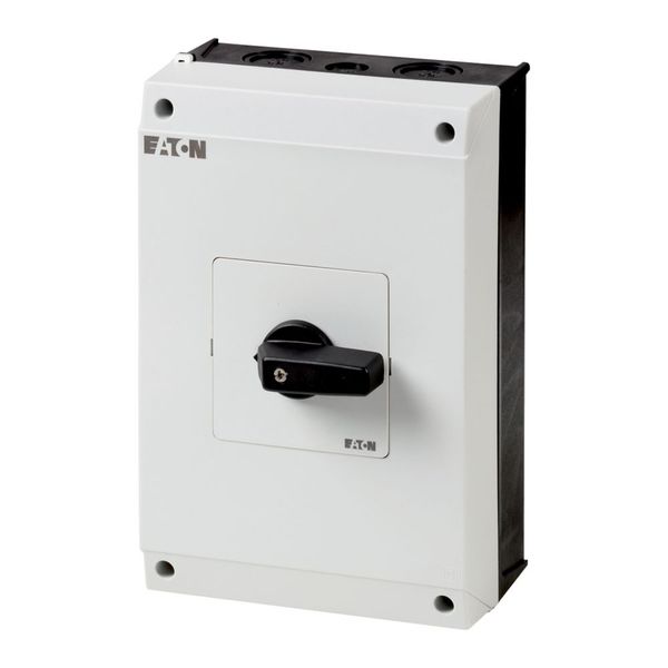 T5B-3-8342/I4 On-Off switch, T5B, 63 A, surface mounting, 3 contact unit(s), 6 pole, with black thumb grip and front plate image 4