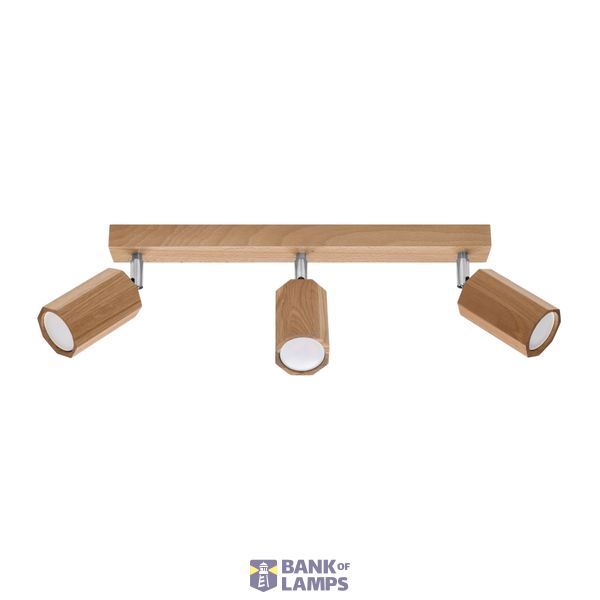 CEILING LAMP ZEKE 3 OAK GU10 3X40W IP20 image 5