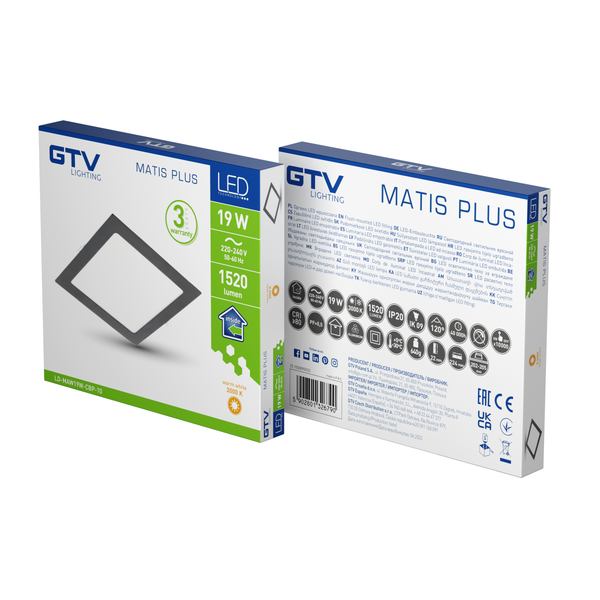 LED luminaire MATIS PLUS, 19 W, 1520 lm, IP20, AC220-240V, 50/60 Hz, 120°, 3000K, recessed, black image 2