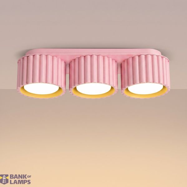 Ceiling lamp AURA 3 pink Gx53 image 6