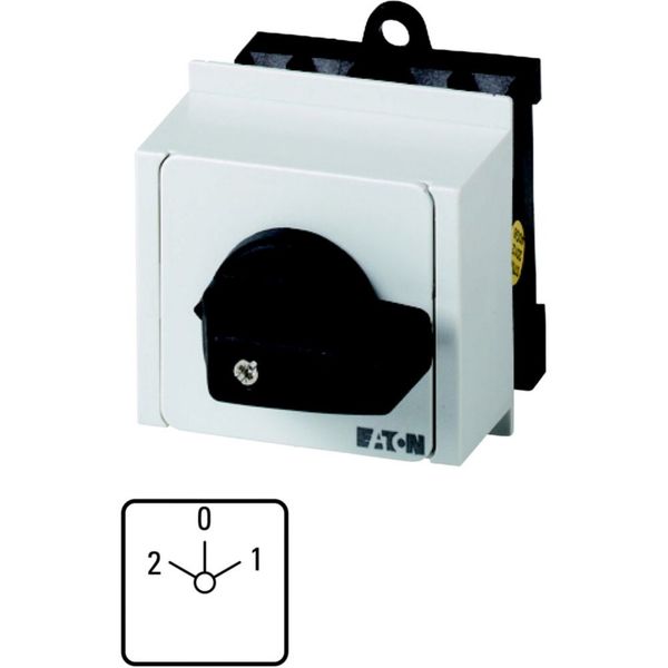 T0-2-15422/IVS Changeoverswitches, T0, 20 A, service distribution board mounting, 2 contact unit(s), Contacts: 4, 45 °, maintained, With 0 (Off) position, 2-0-1, Des image 3