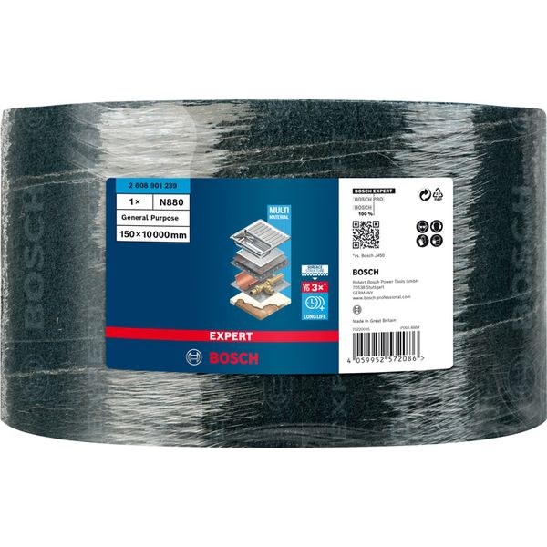 EXPERT N880 Fleece Roll for Handsanding 150 mm x 10 m, General Purpose image 2