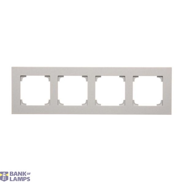 Quadruple frame, matt aluminum image 1