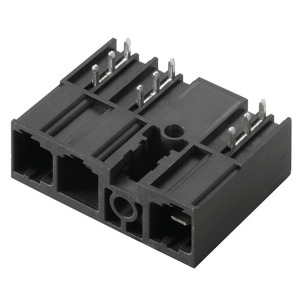 PCB plug-in connector, male header, THT solder connection, 10.16 mm, Number of poles: 4, 270°, Solder pin length (l): 3.5 mm, tinned, black, Box image 2