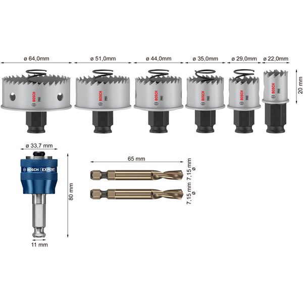 PRO Sheet Metal Power Change Plus Hole Saw Set image 1