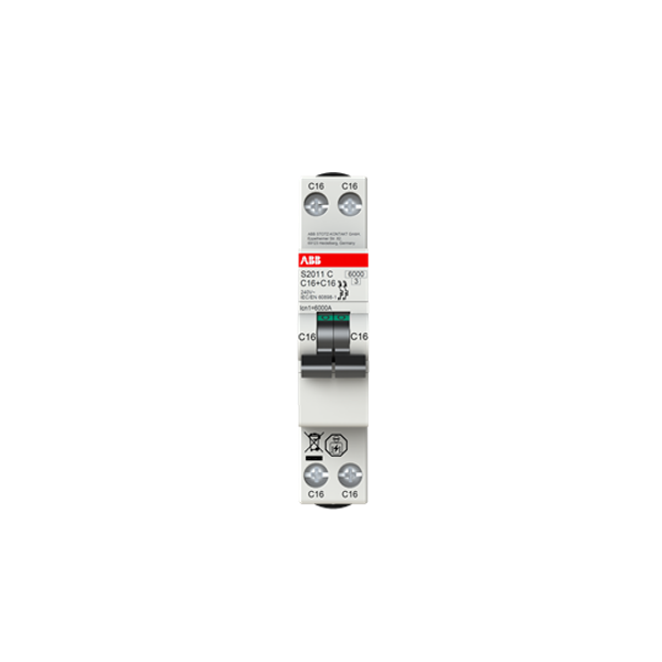 S2011C-C6 Miniature circuit breaker - 2P - C - 6 A image 1
