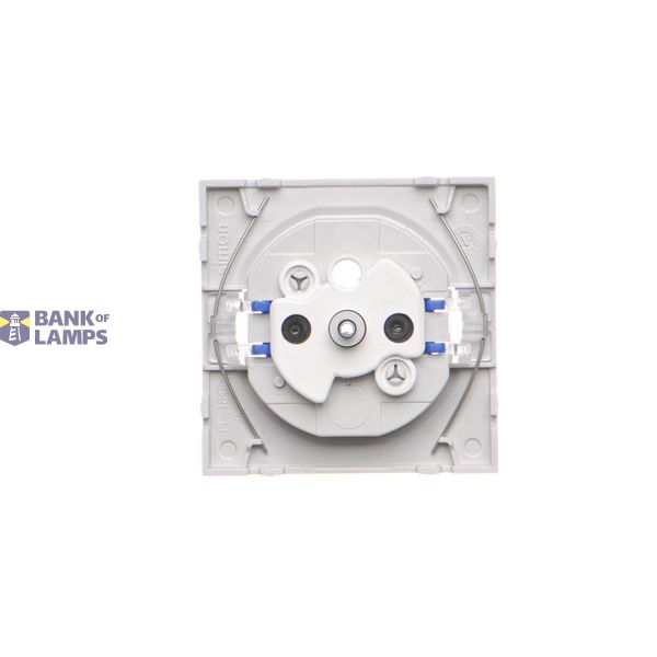 Double two-way switch with backlight light without symbol, 10AX, light gray matt image 1