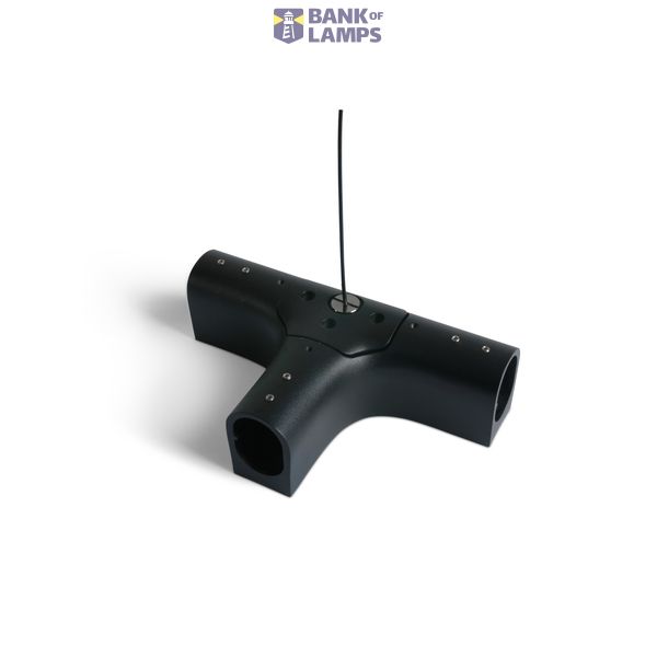 42004PJ/B BLACK P&P SUSPENDED/SURFACE T-CONNECTOR IP20 image 1